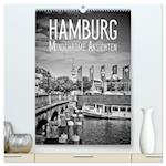 HAMBURG Monochrome Ansichten (hochwertiger Premium Wandkalender 2025 DIN A2 hoch), Kunstdruck in Hochglanz