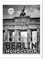 BERLIN in Monochrom (Wandkalender 2025 DIN A2 hoch), CALVENDO Monatskalender