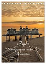 Rügen - Urlaubsparadies an der Ostsee - Familienplaner (Tischkalender 2025 DIN A5 hoch), CALVENDO Monatskalender