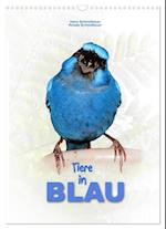 Tiere in Blau (Wandkalender 2025 DIN A3 hoch), CALVENDO Monatskalender