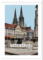 Regensburg - Ansichtssache (Wandkalender 2025 DIN A4 hoch), CALVENDO Monatskalender