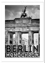 BERLIN in Monochrom (Wandkalender 2025 DIN A3 hoch), CALVENDO Monatskalender