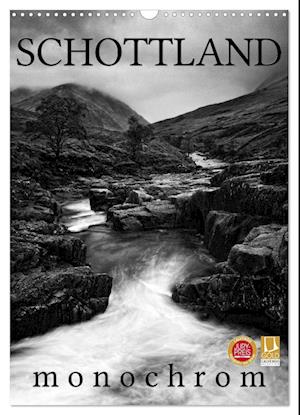 Schottland Monochrom (Wandkalender 2025 DIN A3 hoch), CALVENDO Monatskalender