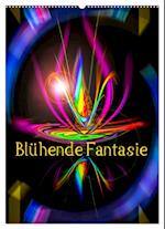 Blühende Fantasie - Digitalkunst (Wandkalender 2025 DIN A2 hoch), CALVENDO Monatskalender