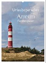 Urlaubsparadies Amrum / Familienplaner (Wandkalender 2025 DIN A2 hoch), CALVENDO Monatskalender