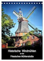 Historische Windmühlen an der Friesischen Mühlenstraße / CH-Version / Planer (Tischkalender 2025 DIN A5 hoch), CALVENDO Monatskalender