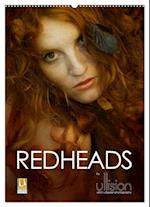 REDHEADS (Wandkalender 2025 DIN A2 hoch), CALVENDO Monatskalender