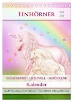 Einhörner - Kalender (Tischkalender 2025 DIN A5 hoch), CALVENDO Monatskalender