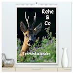 Rehe & Co / Planer (hochwertiger Premium Wandkalender 2025 DIN A2 hoch), Kunstdruck in Hochglanz