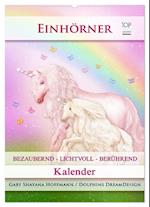 Einhörner - Kalender (Wandkalender 2025 DIN A2 hoch), CALVENDO Monatskalender