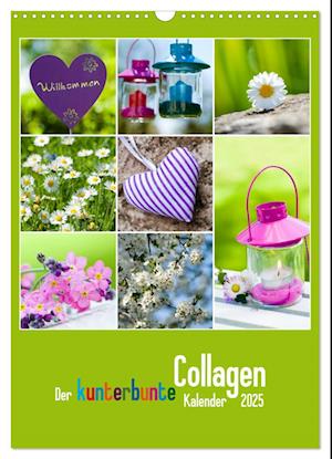 Der kunterbunte Collagen Kalender (Wandkalender 2025 DIN A3 hoch), CALVENDO Monatskalender