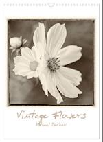 Vintage-Flowers (Wandkalender 2025 DIN A3 hoch), CALVENDO Monatskalender