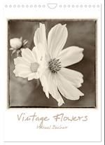 Vintage-Flowers (Wandkalender 2025 DIN A4 hoch), CALVENDO Monatskalender