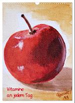 Obst in Aquarell, Vitamine an jedem Tag (Wandkalender 2025 DIN A3 hoch), CALVENDO Monatskalender