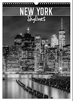 NEW YORK Skylines (Wandkalender 2025 DIN A3 hoch), CALVENDO Monatskalender