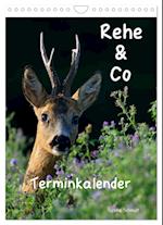 Rehe & Co / Planer (Wandkalender 2025 DIN A4 hoch), CALVENDO Monatskalender