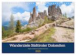 Wanderziele Südtiroler Dolomiten - Region Gadertal und Buchenstein (Wandkalender 2025 DIN A4 quer), CALVENDO Monatskalender