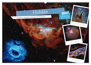 Hubble - 35 Jahre atemberaubende Aufnahmen (Wandkalender 2025 DIN A2 quer), CALVENDO Monatskalender