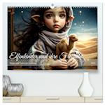 Elfenkinder und ihre Freunde - Magie und Natur im Einklang (hochwertiger Premium Wandkalender 2025 DIN A2 quer), Kunstdruck in Hochglanz