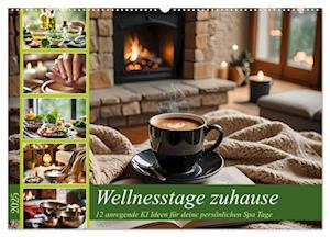 Wellnesstage zuhause - 12 anregende KI Ideen für deine persönlichen Spa Tage (Wandkalender 2025 DIN A2 quer), CALVENDO Monatskalender