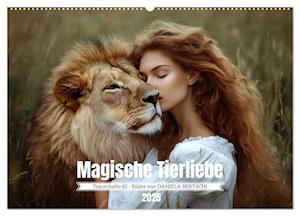 Magische Tierliebe (Wandkalender 2025 DIN A2 quer), CALVENDO Monatskalender