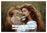 Magische Tierliebe (Wandkalender 2025 DIN A2 quer), CALVENDO Monatskalender