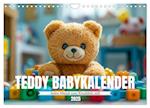 Teddy Babykalender - Jeden Monat zum Knuddeln süß (Wandkalender 2025 DIN A4 quer), CALVENDO Monatskalender