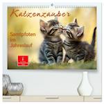 Katzenzauber - Samtpfoten im Jahreslauf (hochwertiger Premium Wandkalender 2025 DIN A2 quer), Kunstdruck in Hochglanz