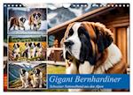 Gigant Bernhardiner (Wandkalender 2025 DIN A4 quer), CALVENDO Monatskalender