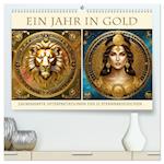 Ein Jahr in Gold (hochwertiger Premium Wandkalender 2025 DIN A2 quer), Kunstdruck in Hochglanz