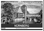 NÜRNBERG Monochrome Ansichten (Tischkalender 2025 DIN A5 quer), CALVENDO Monatskalender