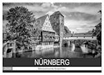 NÜRNBERG Monochrome Ansichten (Wandkalender 2025 DIN A2 quer), CALVENDO Monatskalender