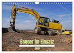 Bagger im Einsatz (Wandkalender 2025 DIN A4 quer), CALVENDO Monatskalender