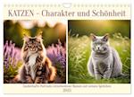 Katzen - Charakter und Schönheit (Wandkalender 2025 DIN A4 quer), CALVENDO Monatskalender