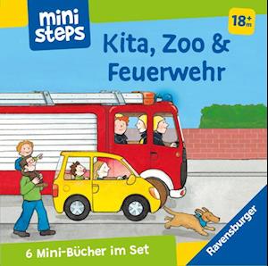 ministeps: Mein erster Bücher-Würfel: Kita, Zoo und Feuerwehr (Bücher-Set)