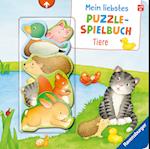 Mein liebstes Puzzle-Spielbuch: Tiere - Puzzlebuch ab 18 Monaten, mit 6 Puzzleteilen