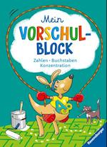 Ravensburger Mein Vorschul-Block - Zahlen, Buchstaben, Konzentration - Rätselspaß für Vorschulkinder ab 5 Jahren - Vorbereitung auf Schule