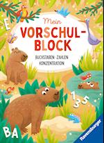 Ravensburger Mein Vorschul-Block: Buchstaben, Zahlen, Konzentration, Rätselblock ab 5 Jahre für die Vorschule, Vorbereitung auf die Einschulung