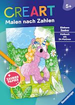 Ravensburger CreArt Malen nach Zahlen ab 5: Einhorn Zauber, Malbuch, 24 Motive, Zauberpapier