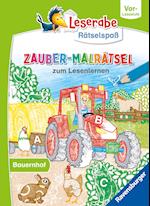 Ravensburger Leserabe Zauber-Malrätsel zum Lesenlernen: Bauernhof (Vor-Lesestufe), Malen auf Zauberpapier, Rätsel, Lesen lernen Vorschule, Rätselbuch ab 5 Jahre