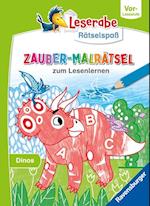 Leserabe Rätselspaß Zauber-Malrätsel zum Lesenlernen: Dinos (Vor-Lesestufe)