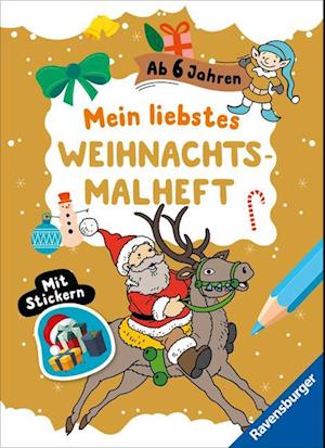 Mein liebstes Weihnachtsmalheft mit Stickern ab 6