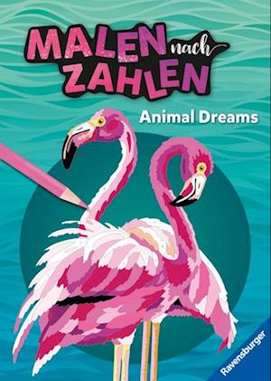 Ravensburger Malen nach Zahlen Animal Dreams - 64 Seiten - 24 Farben - Malbuch mit nummerierten Ausmalfeldern für fortgeschrittene Fans der Reihe