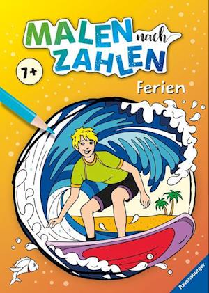 Ravensburger Malen nach Zahlen ab 7 Jahren Ferien - 48 Motive - Malheft für Kinder - Nummerierte Ausmalfelder