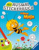 Ravensburger Mein Ausmalstickerbuch Die Biene Maja - Großes Buch mit über 250 Stickern, viele Sticker zum Ausmalen