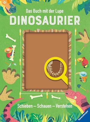 Dinosaurierbuch mit Lupe
