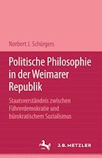 Politische Philosophie in der Weimarer Republik