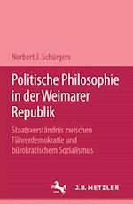 Politische Philosophie in der Weimarer Republik