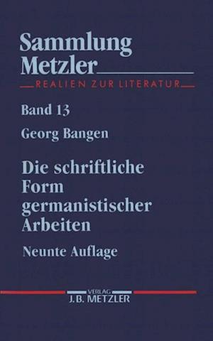 Die schriftliche Form germanistischer Arbeiten