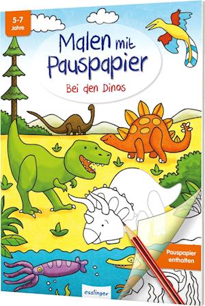 Malen mit Pauspapier: Bei den Dinos